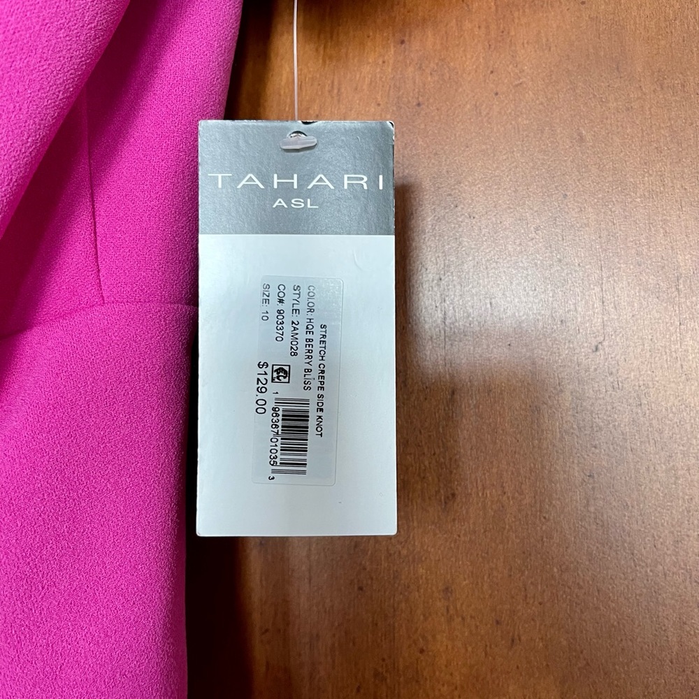 ‼️HOST PICK‼️ Tahari NWT Crepe Lined Faux Knotted Waist Shirt Sleeve Dress - Picture 2 of 7